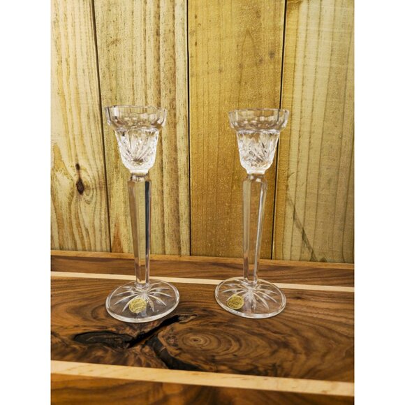 Set of 2 J.G. Durand 24% Crystal Candlestick Holders - Picture 1 of 12